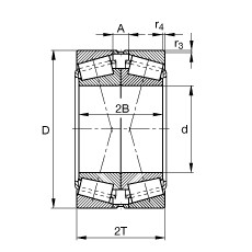 Rodamiento 32017-X-XL-DF-A190-230 FAG