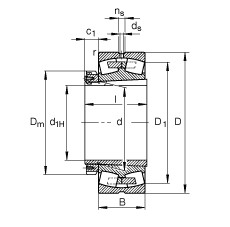 Rodamientos 23964-K-MB + H3964-HG FAG