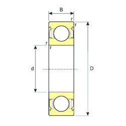 Rodamiento SS 6000-2RS ISB