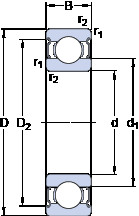 Rodamiento W 6303-2Z SKF