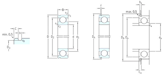 Rodamiento 6016NR SKF