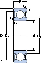 Rodamiento W 6002-2RZ SKF