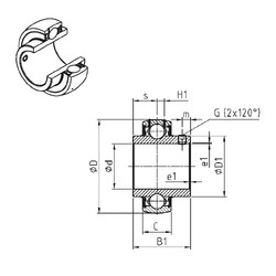 Rodamiento UC305-16 SNR