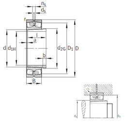 Rodamientos 24088-B-K30-MB+AH24088 FAG