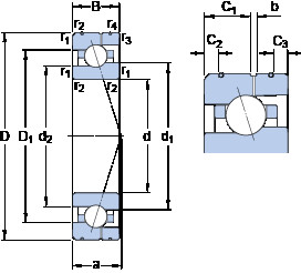 Rodamiento 7016 CE/HCP4AL SKF