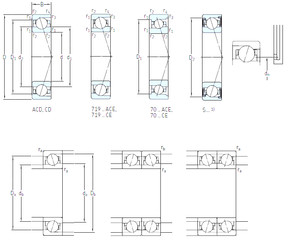 Rodamiento S7019 CB/HCP4A SKF