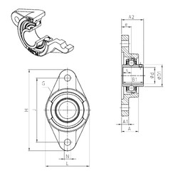 Rodamiento UCFL211 SNR