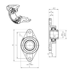 Rodamiento UCFLE204 SNR