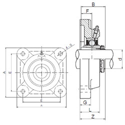 Rodamiento UKF218 ISO