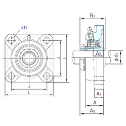 Rodamiento UKF217+H2317 NACHI