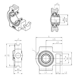 Rodamiento UKT322H SNR