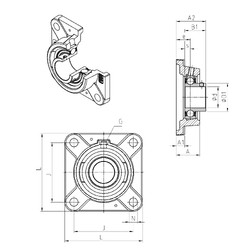 Rodamiento USFE208 SNR