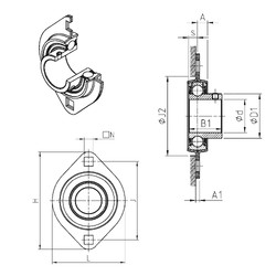 Rodamiento USPFL202 SNR