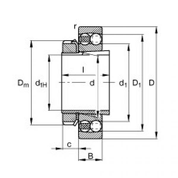 Rodamiento 1317-K-M-C3 + H317 FAG #1 image