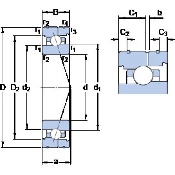 Rodamiento 7011 ACB/HCP4AL SKF #1 image