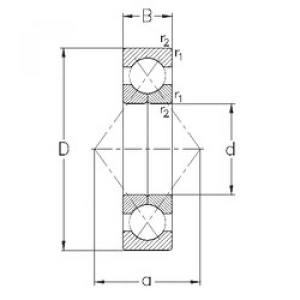 Rodamiento QJ208-MPA NKE #1 image