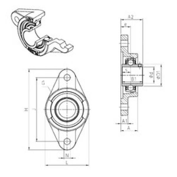 Rodamiento UCFL211 SNR #1 image