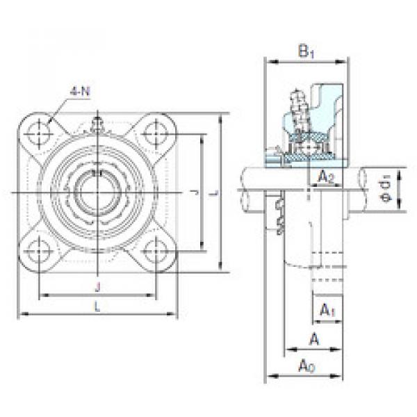 Rodamiento UKF208+H2308 NACHI #1 image