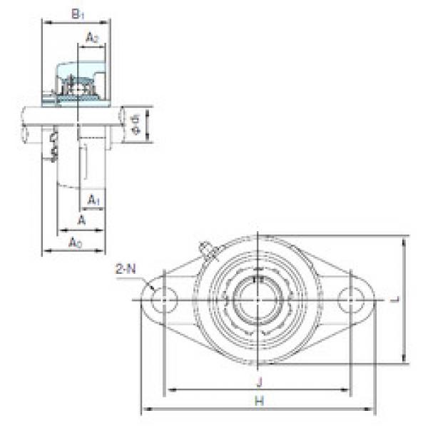 Rodamiento UKFL209+H2309 NACHI #1 image